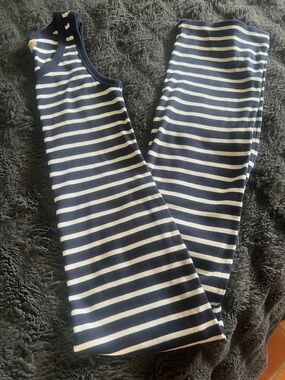 Universal Thread Striped Navy and White Tank Maxi Dress L